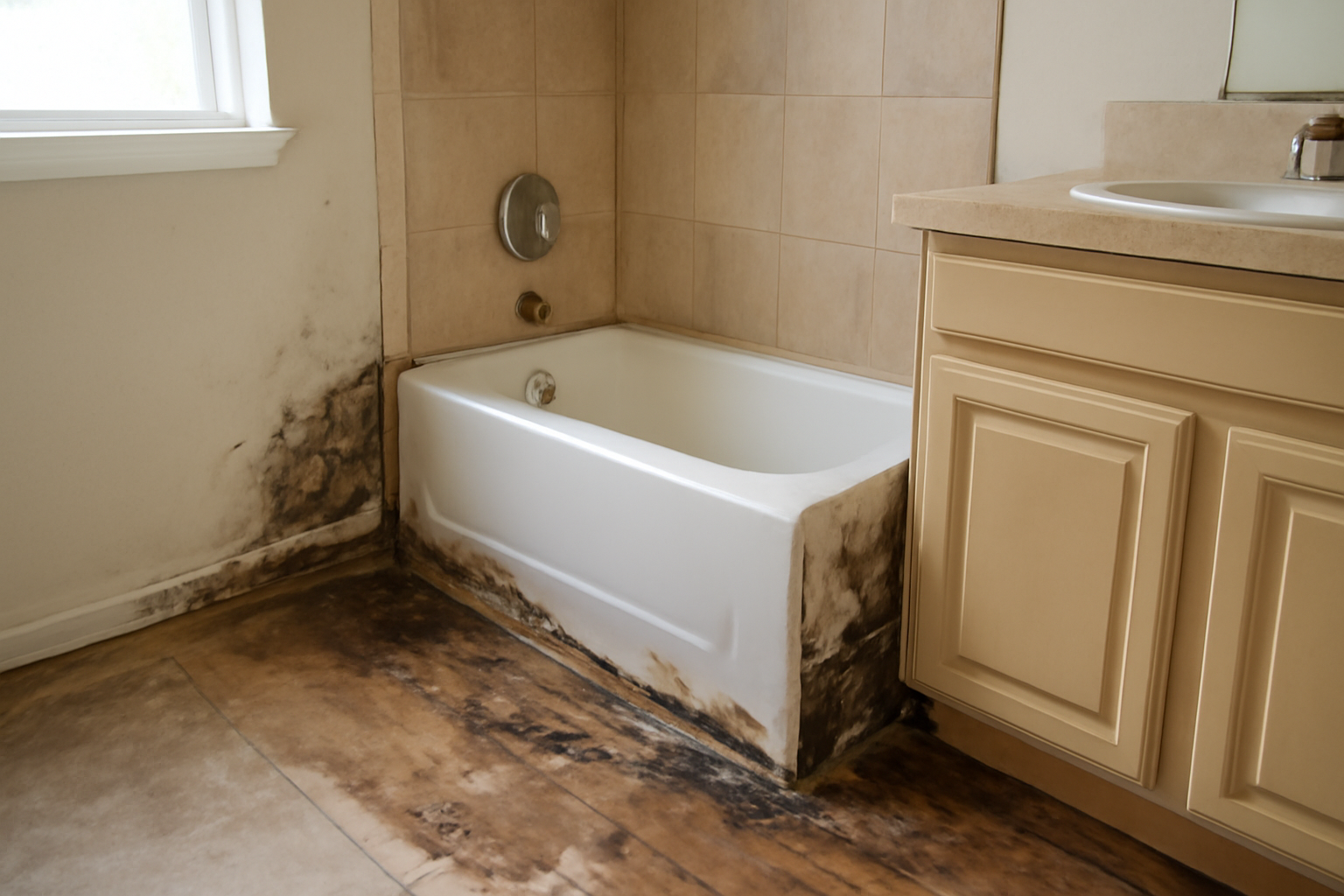 Bathroom Water Damage Restoration in Addison, TX