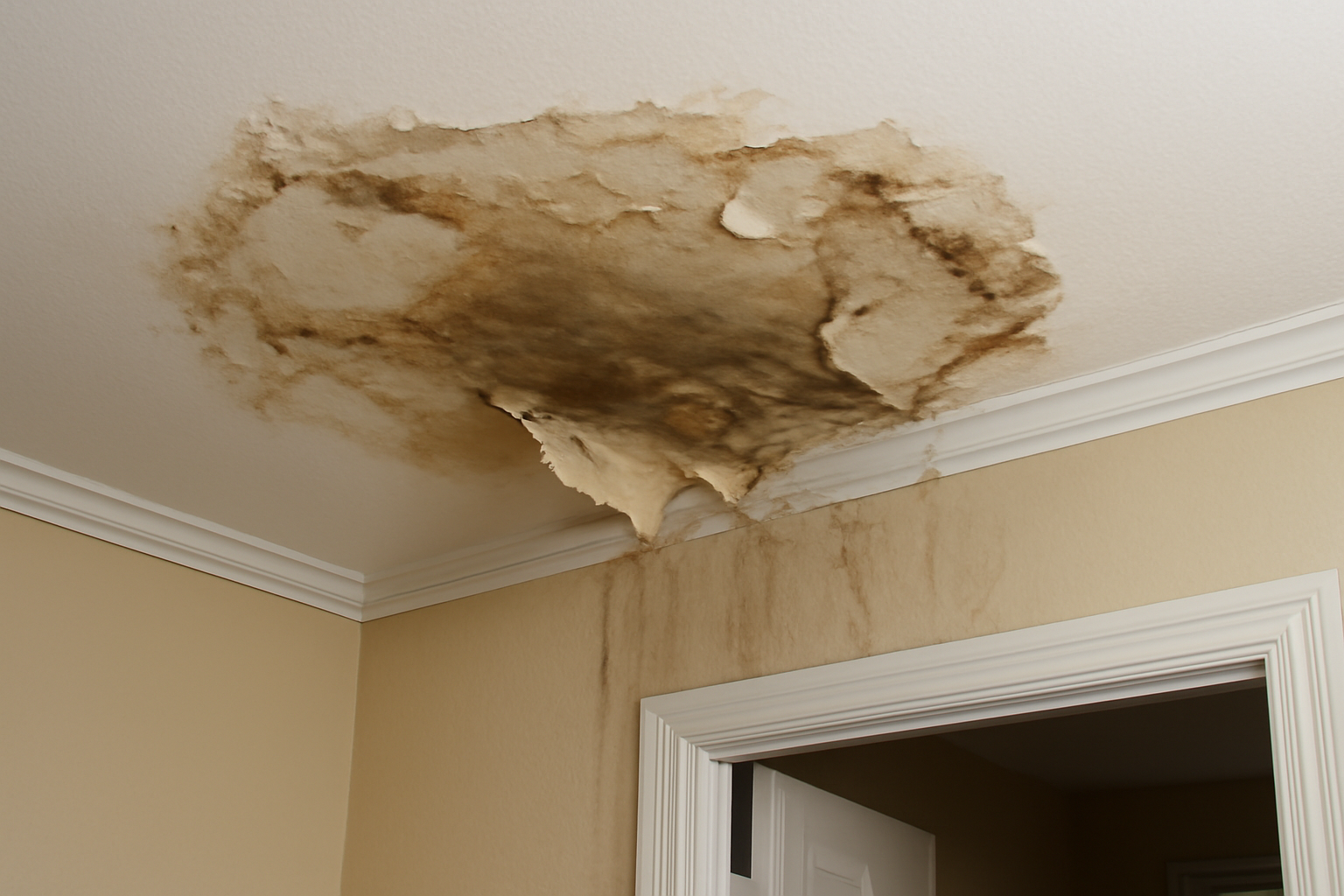 Ceiling Drywall Water Damage Restoration in Addison, TX