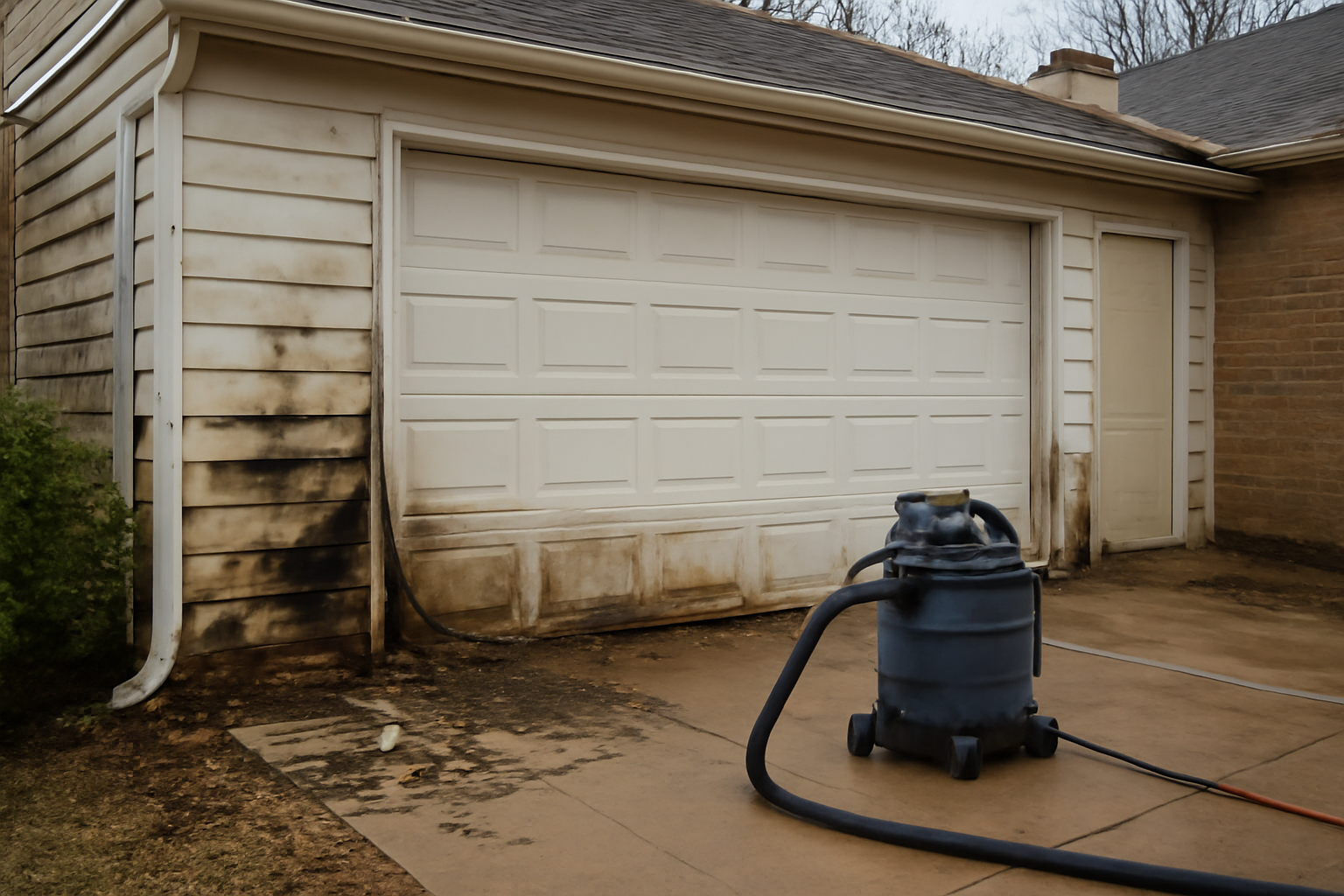 Garage Water Damage Cleanup in Addison, TX