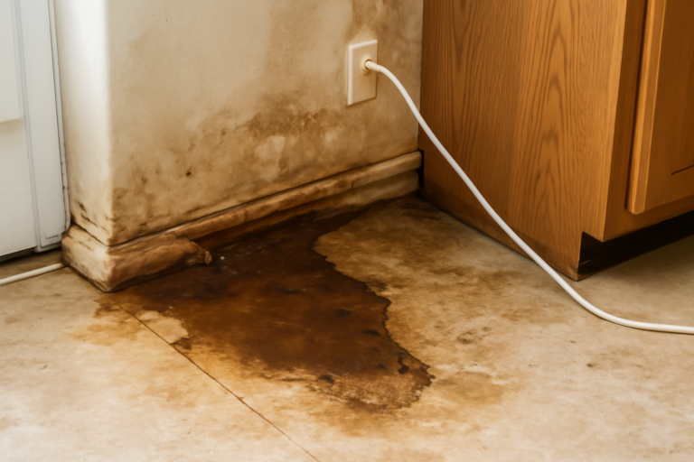 Ice Maker Line Leak Water Removal