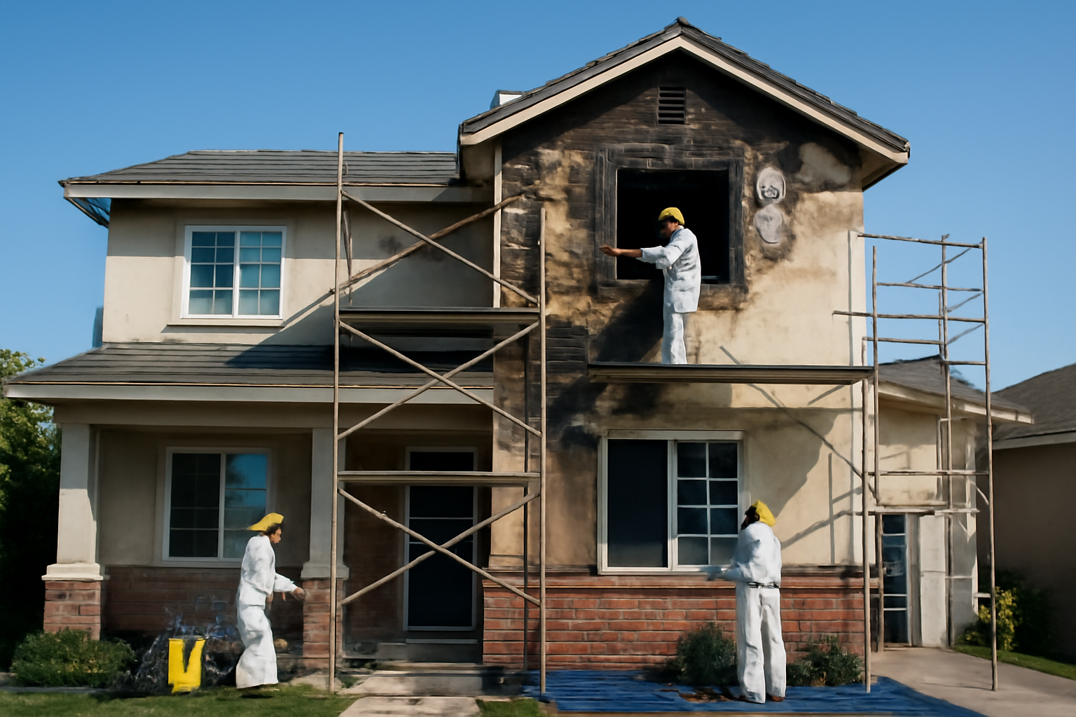 Fire damage restoration service