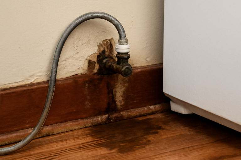 Refrigerator Water Line Leak Removal
