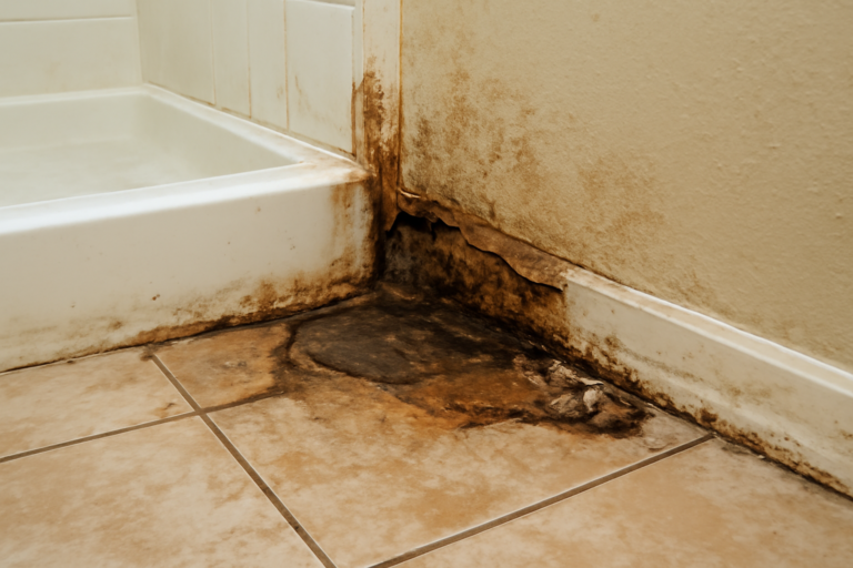 Shower Pan Leak Water Removal