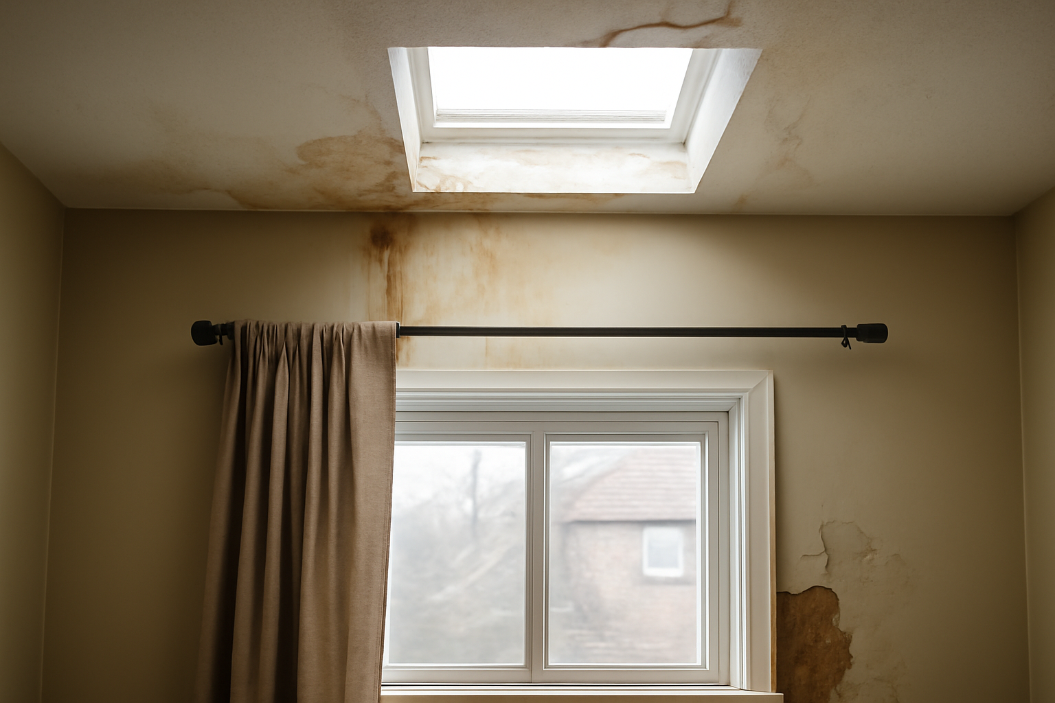 Skylight Leak Water Removal in Bedford, TX